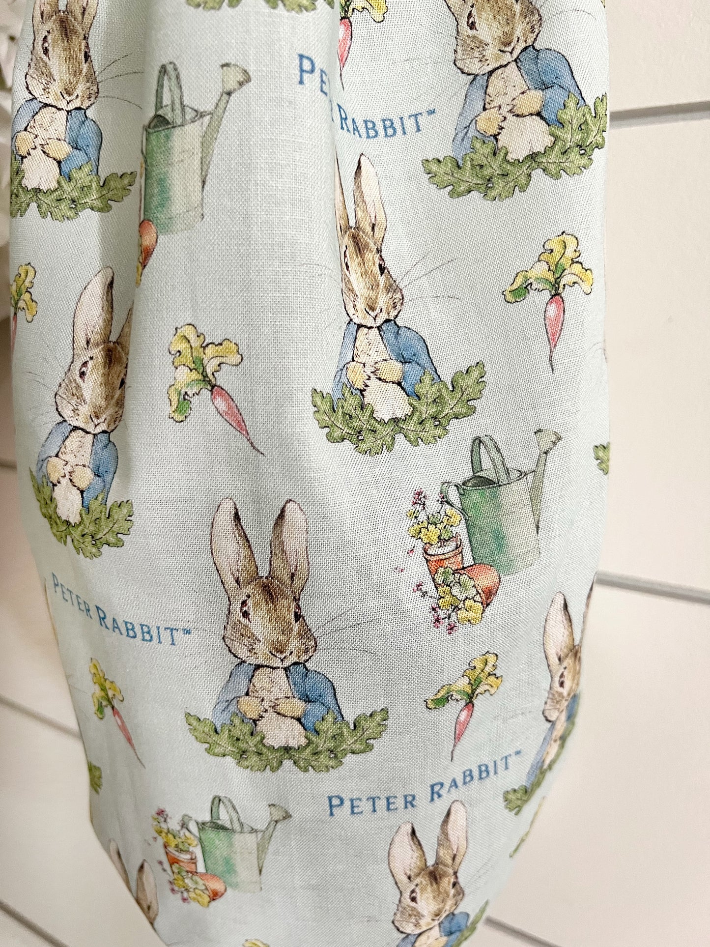 Peter Rabbit on blue Bag Holder