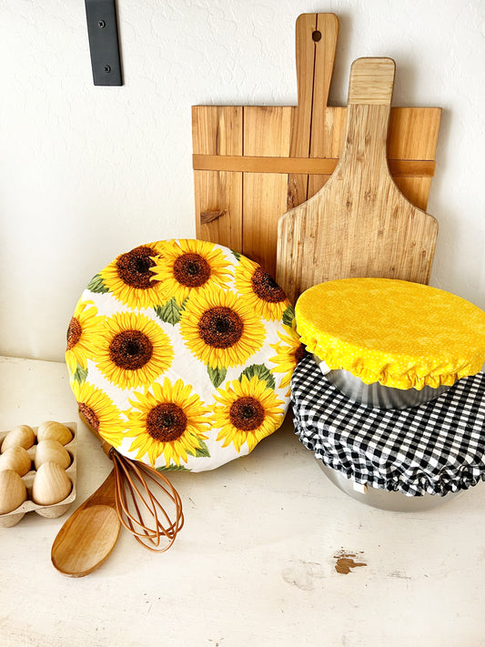 Large Sunflower Bowl Cover Set