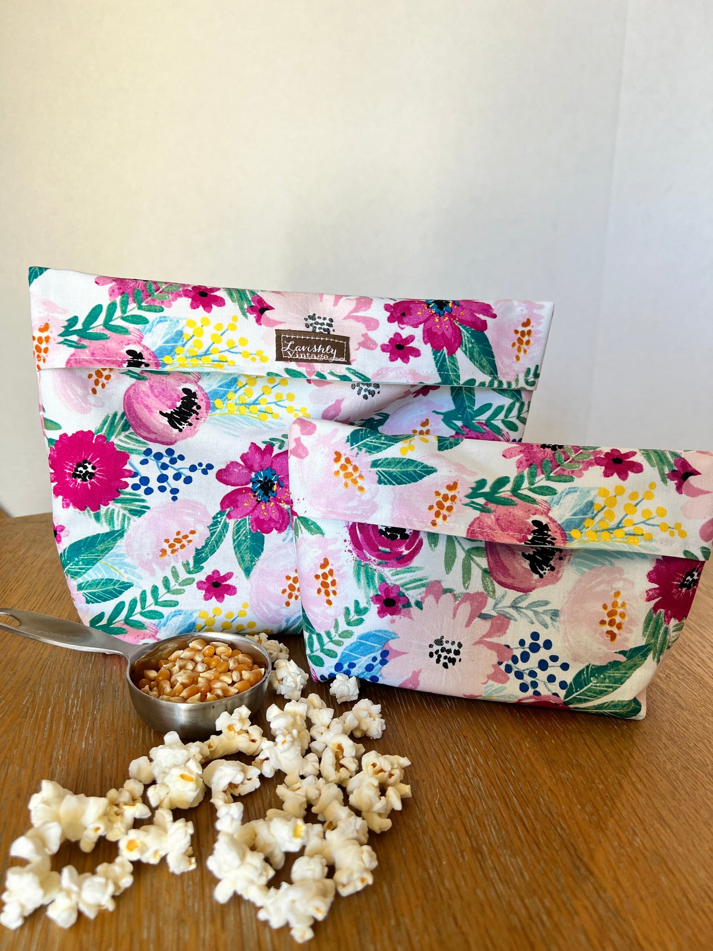 Floral and Berry Popcorn Bag