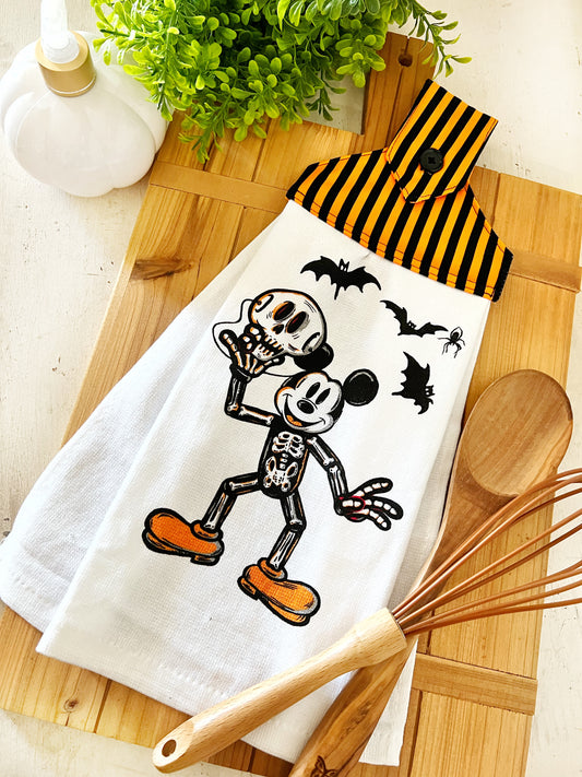 Skeleton Mickey Halloween Towel