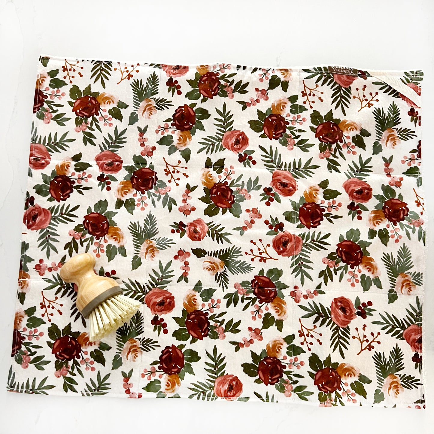 Mauve florals Drying Mat